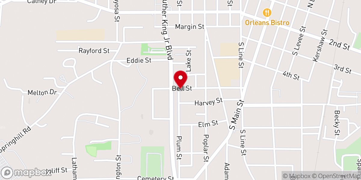 Map showing location of Vincent United Methodist Church