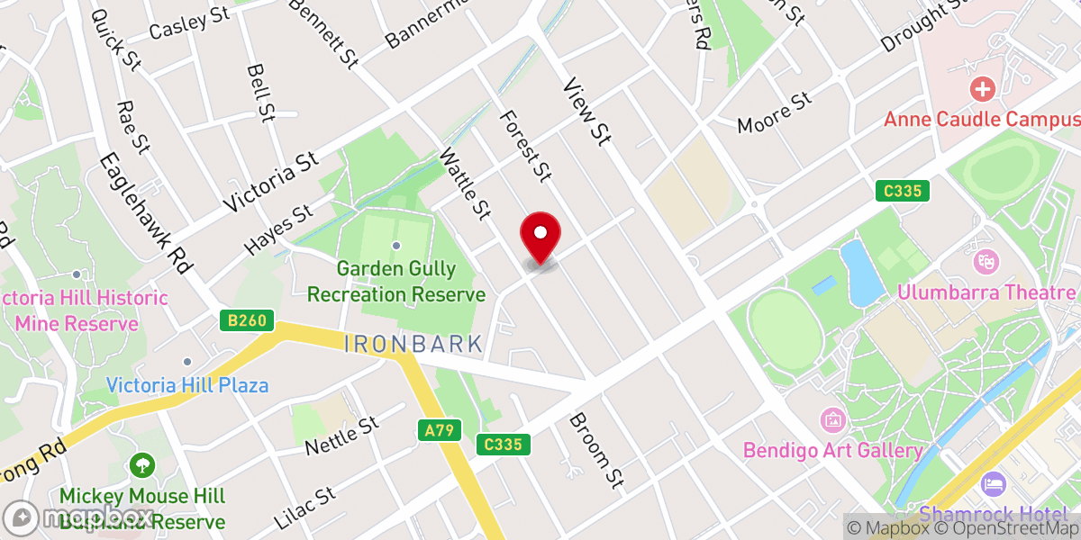 Map showing location of Enjoy Church Bendigo