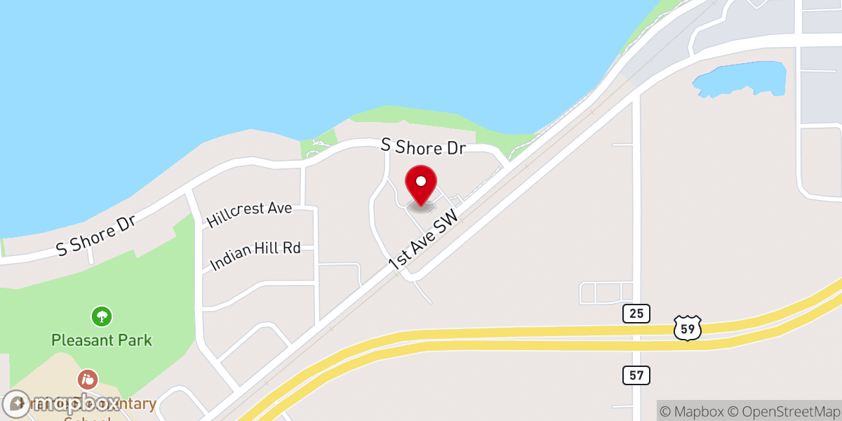Map showing location of Christian Reformed Church