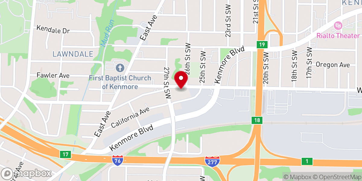 Map showing location of True Light Baptist Church
