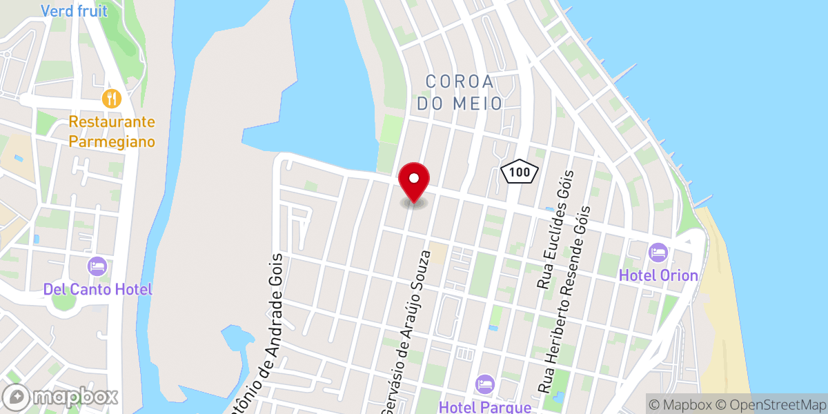 Map showing location of Igreja Batista Coroa do Meio