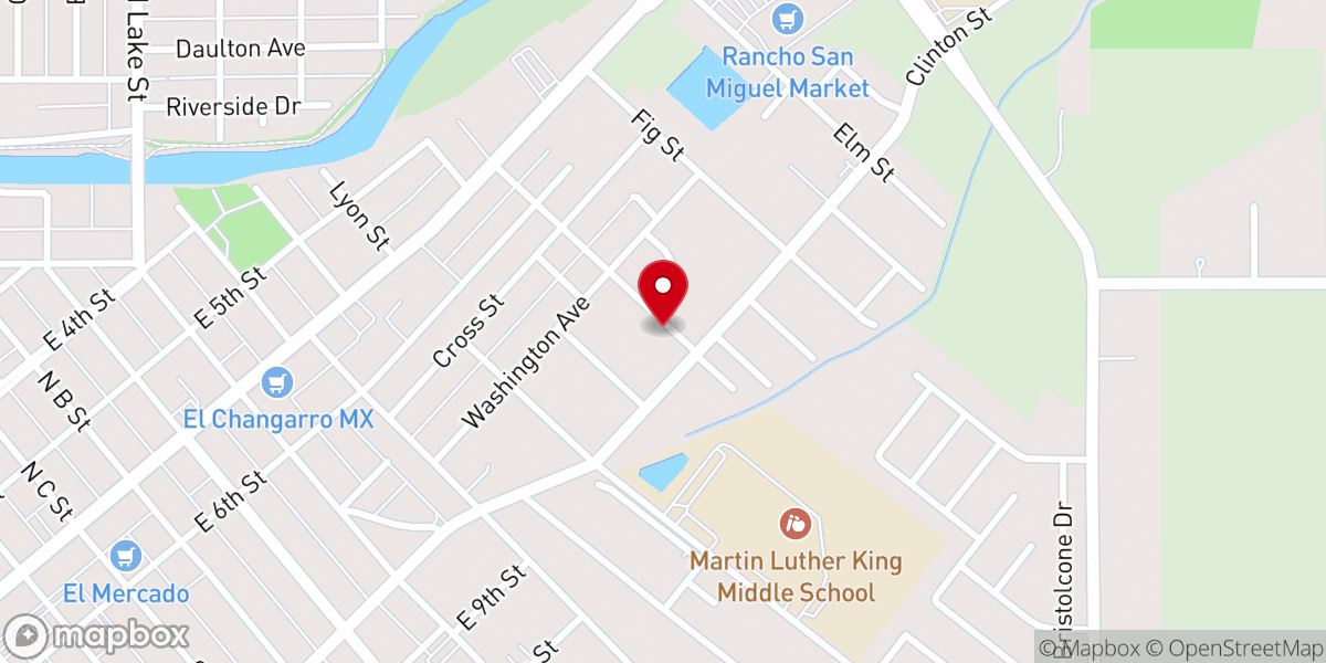 Map showing location of Ebenezer Apostolic Church