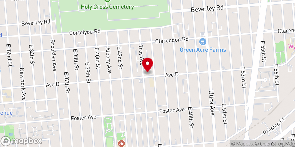 Map showing location of NY Congregational Baptist Church