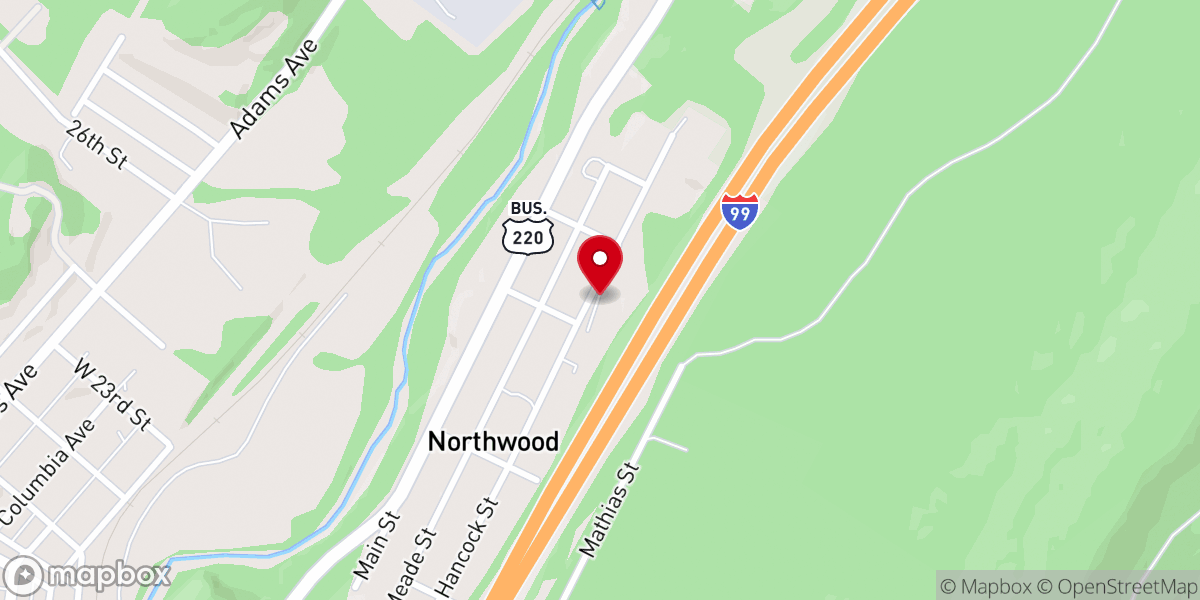 Map showing location of Northwood Baptist Chapel