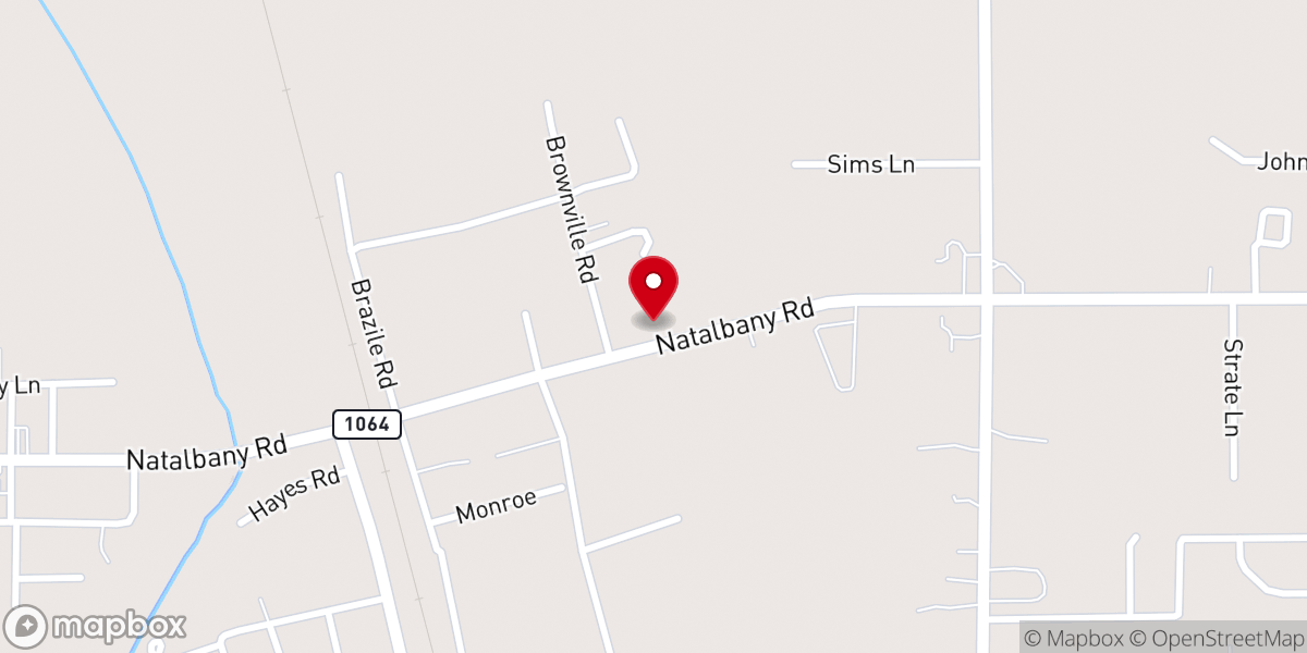 Map showing location of Rock Zion Baptist Church