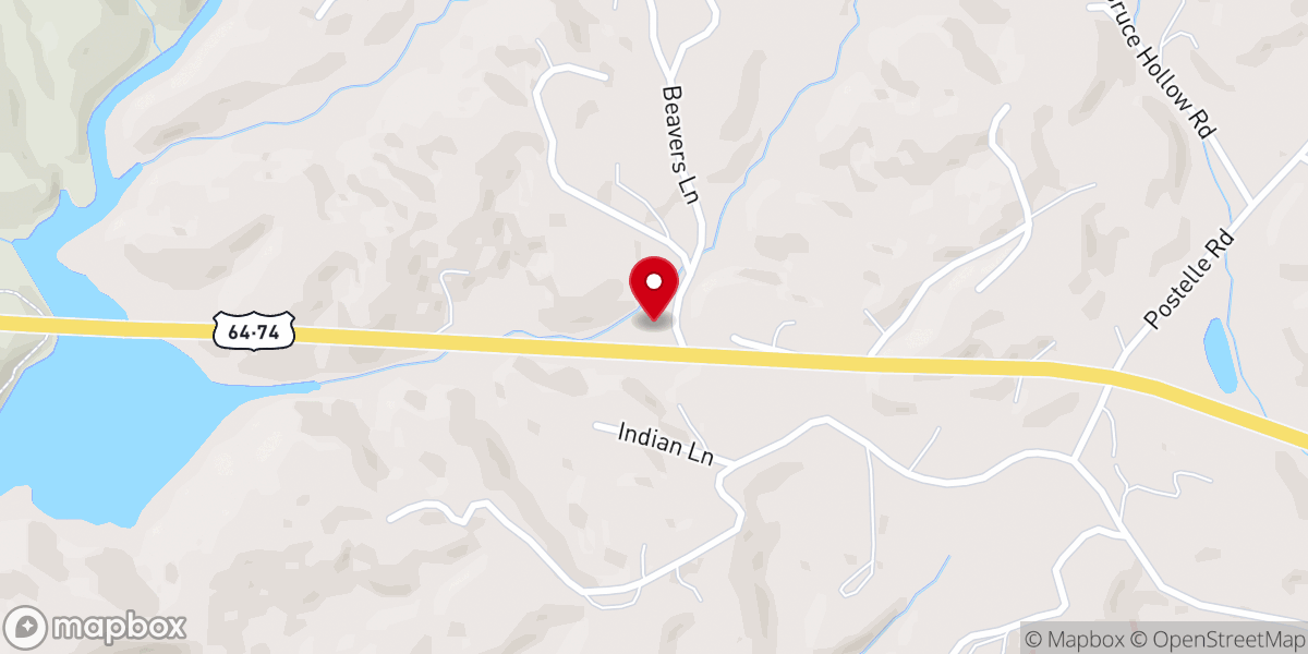 Map showing location of Ocoee Adventure Center