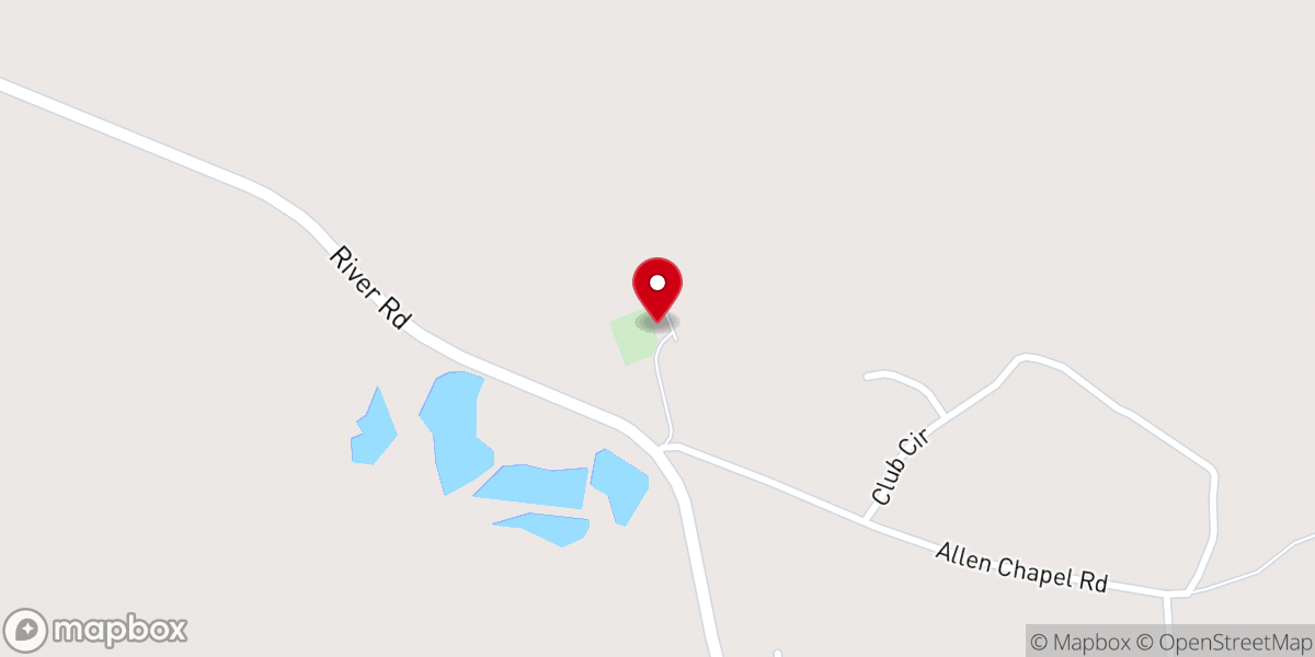 Map showing location of Allen Chapel Baptist Church