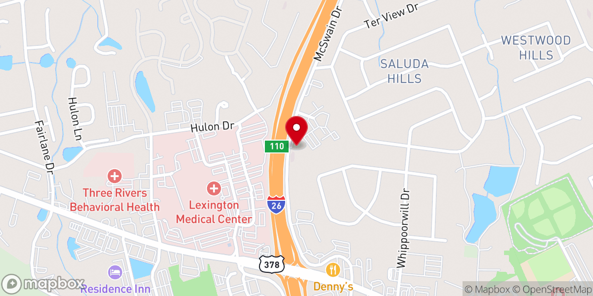 Map showing location of South Carolina District Church of the Nazarene