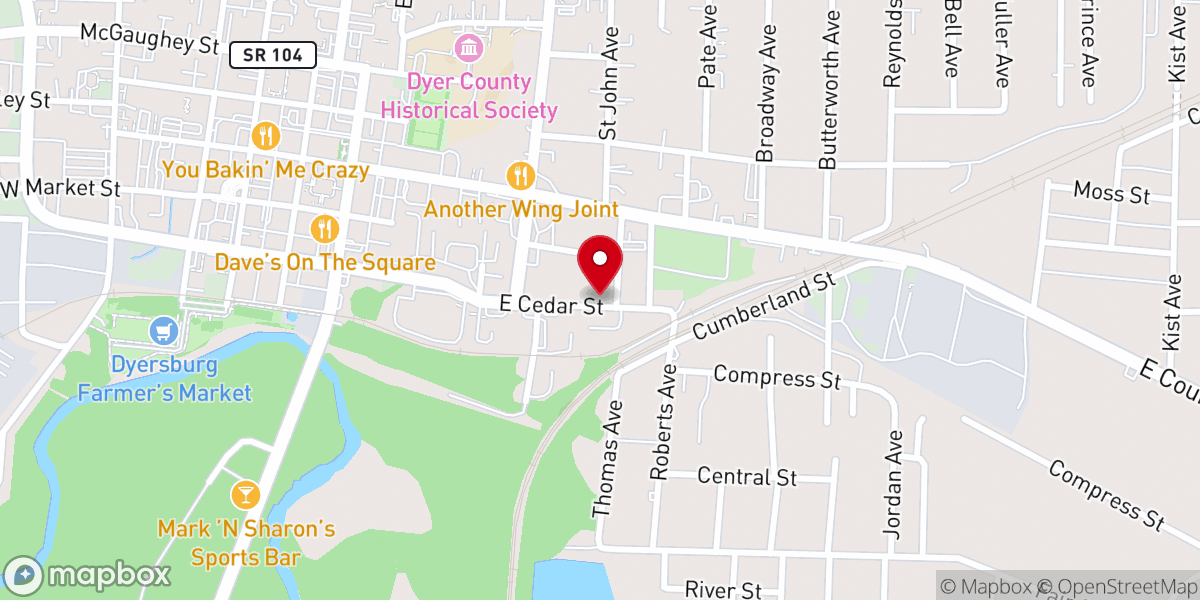 Map showing location of A Better Way Outreach Church