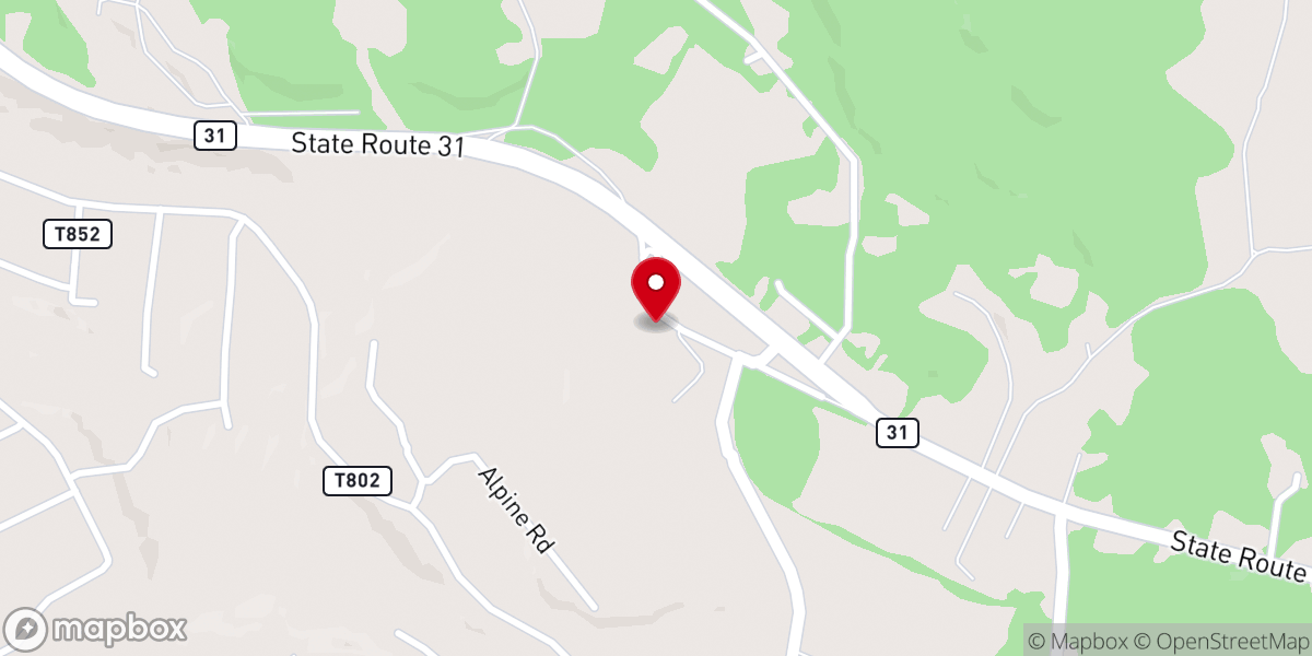 Map showing location of Acme Open Bible Church
