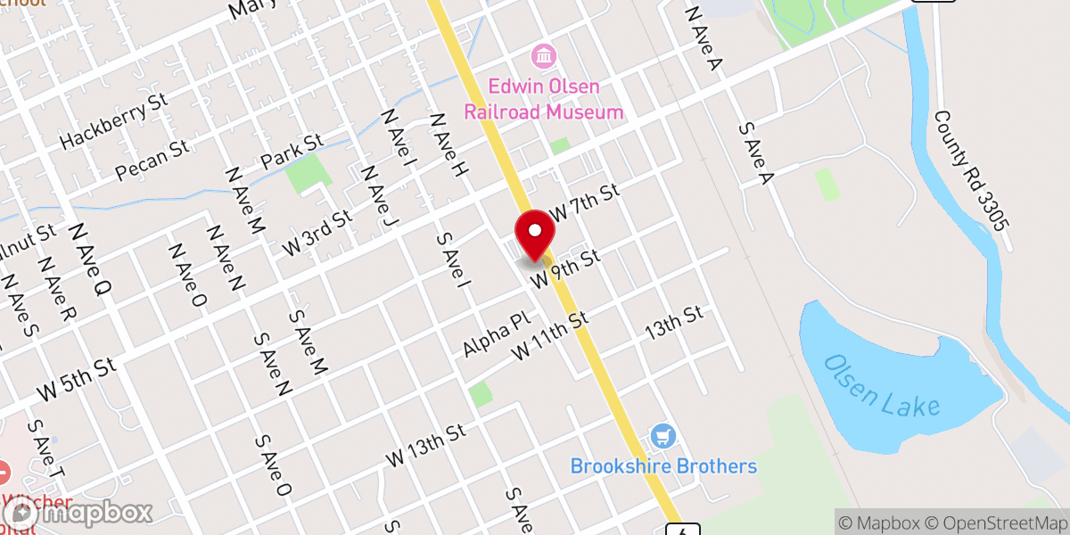 Map showing location of Grace Memorial Baptist Church