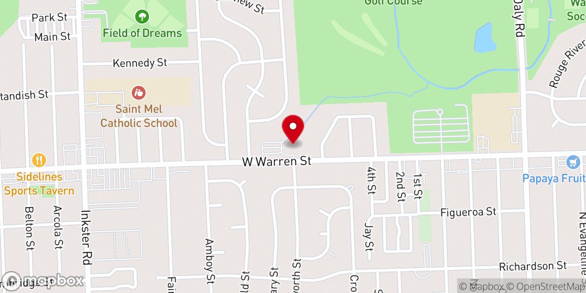 Map showing location of The Salvation Army Dearborn Heights Citadel