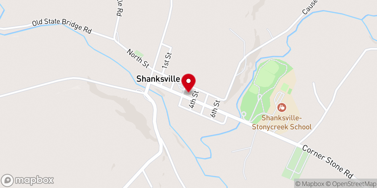 Map showing location of St. Mark Lutheran Church (ELCA)