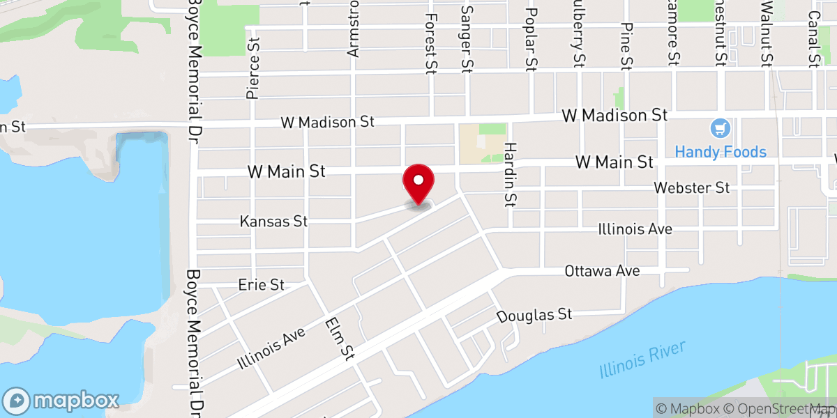 Map showing location of Owsley Eugene E