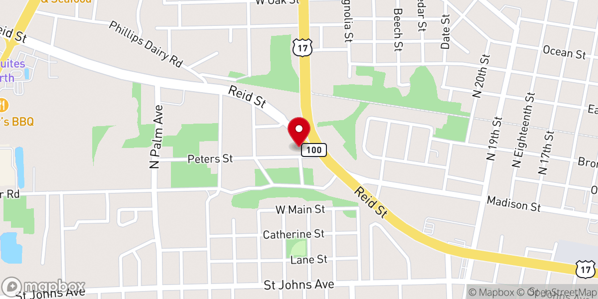 Map showing location of Heart of Putnam, Palatka Christian Service Center & Thrift Store