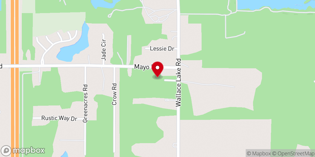 Map showing location of Springfield Baptist Church