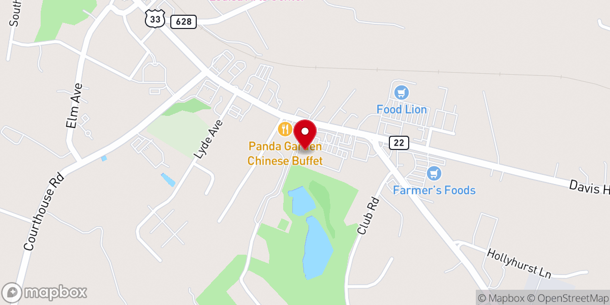 Map showing location of The Point Church - Louisa Campus