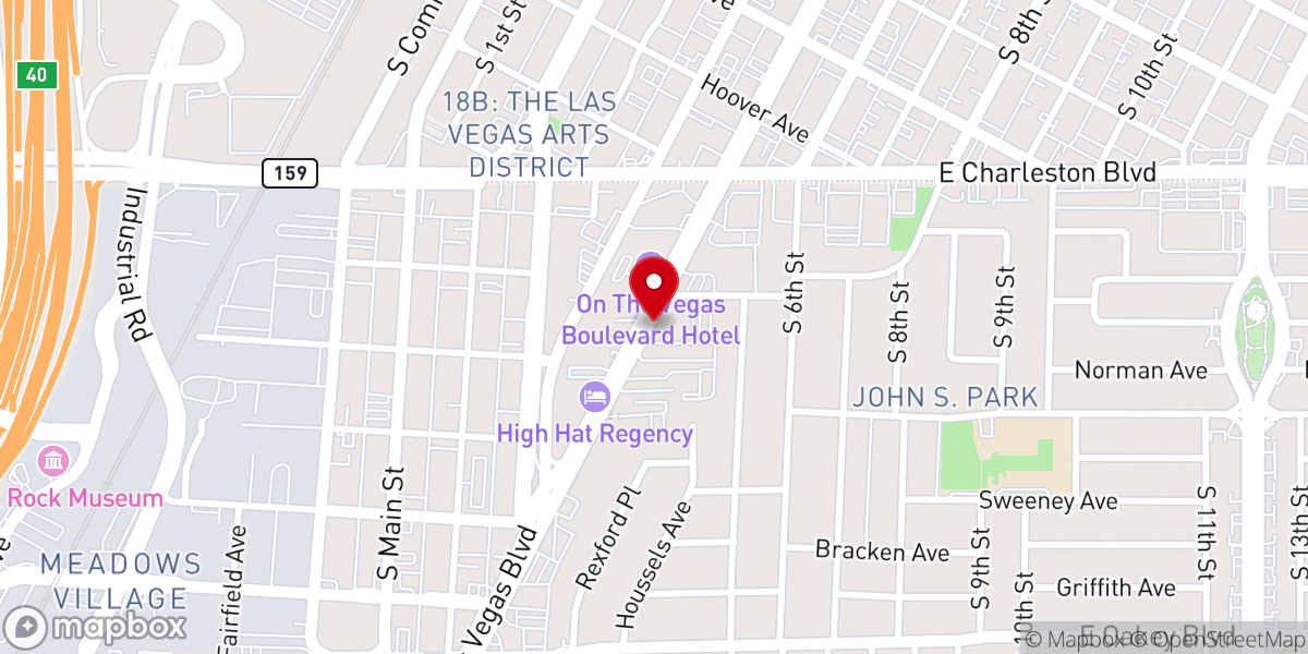 Map showing location of Viva Las Vegas Wedding Chapel