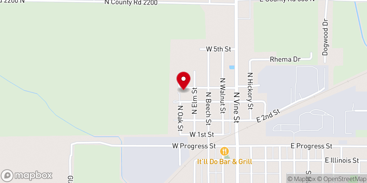 Map showing location of Arthur Church of Christ