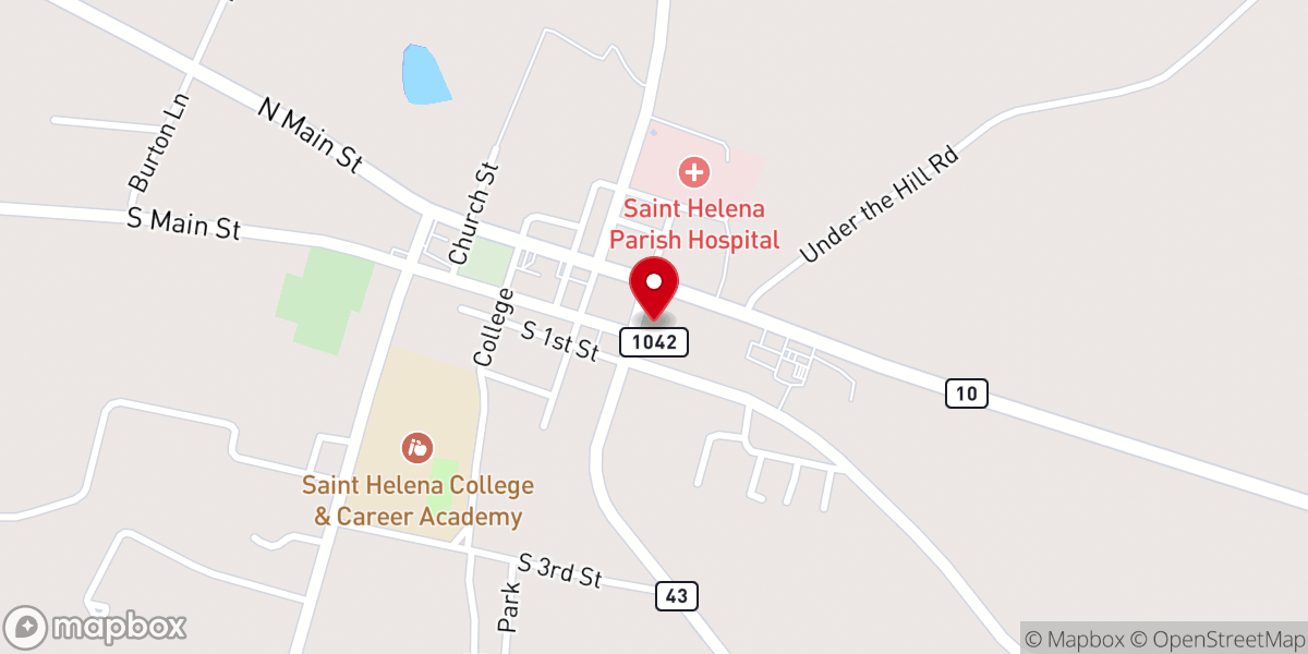 Map showing location of St. Helena Parish School Board