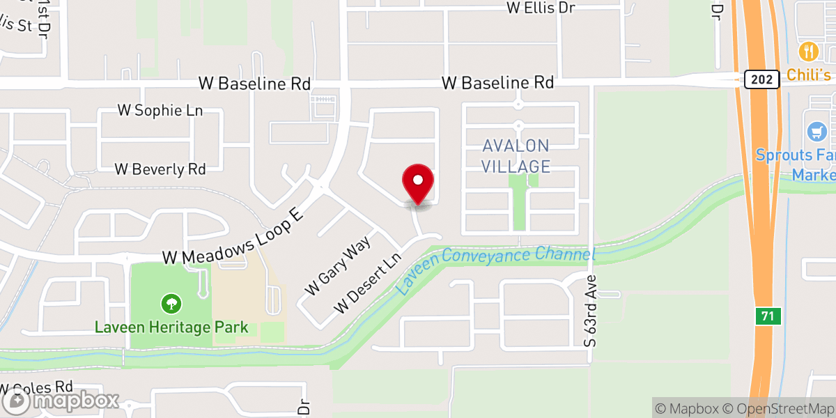 Map showing location of Iglesia Adventista del Séptimo Día Hispana de Laveen / Laveen Spanish Seventh-day Adventist Church
