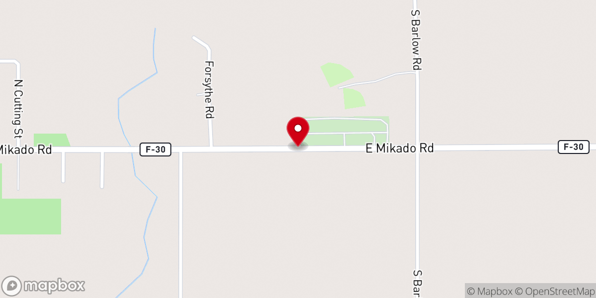 Map showing location of Calvary Baptist Church