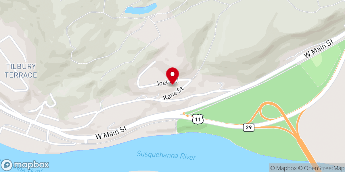 Map showing location of Church of the Holy Angels