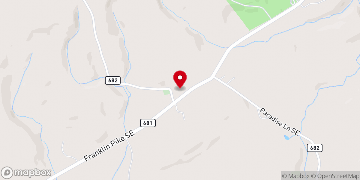 Map showing location of Harvestwood Covenant Presbyterian