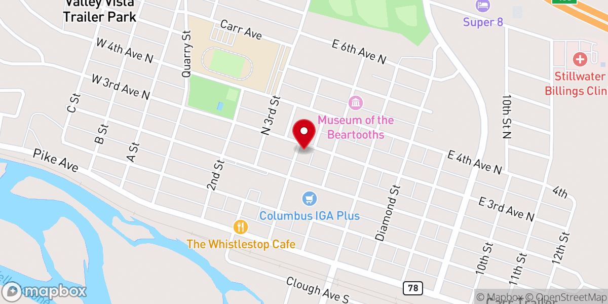 Map showing location of St Mary's Catholic Church