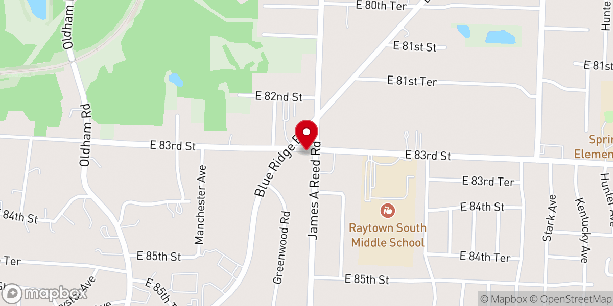 Map showing location of Faith Presbyterian Church