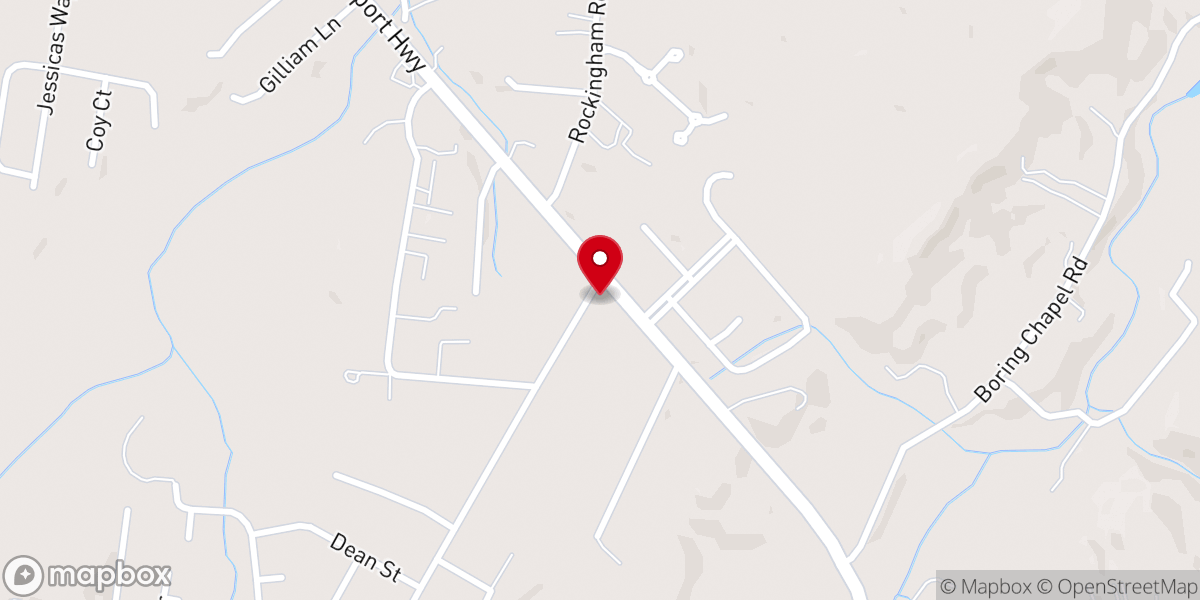 Map showing location of Gray Station Baptist Church