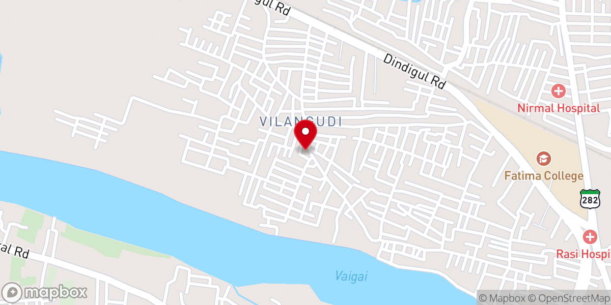 Map showing location of Jesus Never Changes Church Madurai