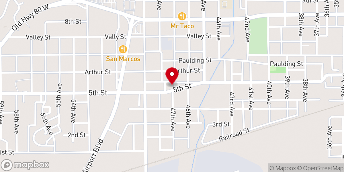 Map showing location of Grace Missionary Baptist Church