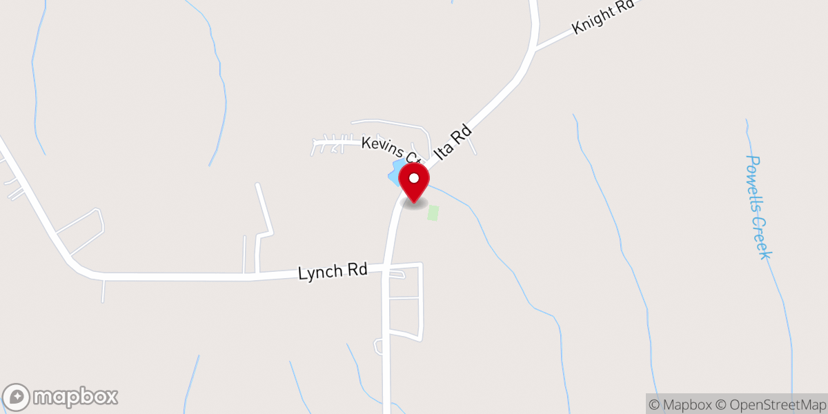 Map showing location of Walter's Chapel Holiness Church