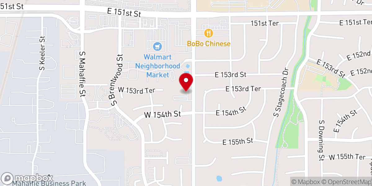 Map showing location of Olathe Wesleyan Church