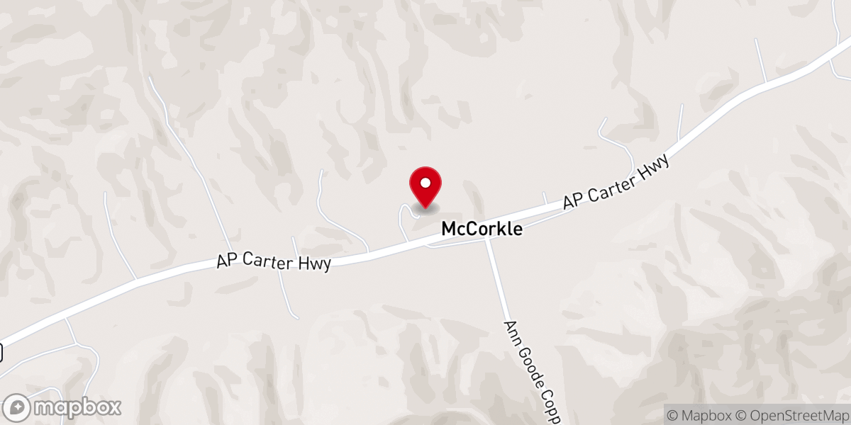 Map showing location of Mount Vernon Church