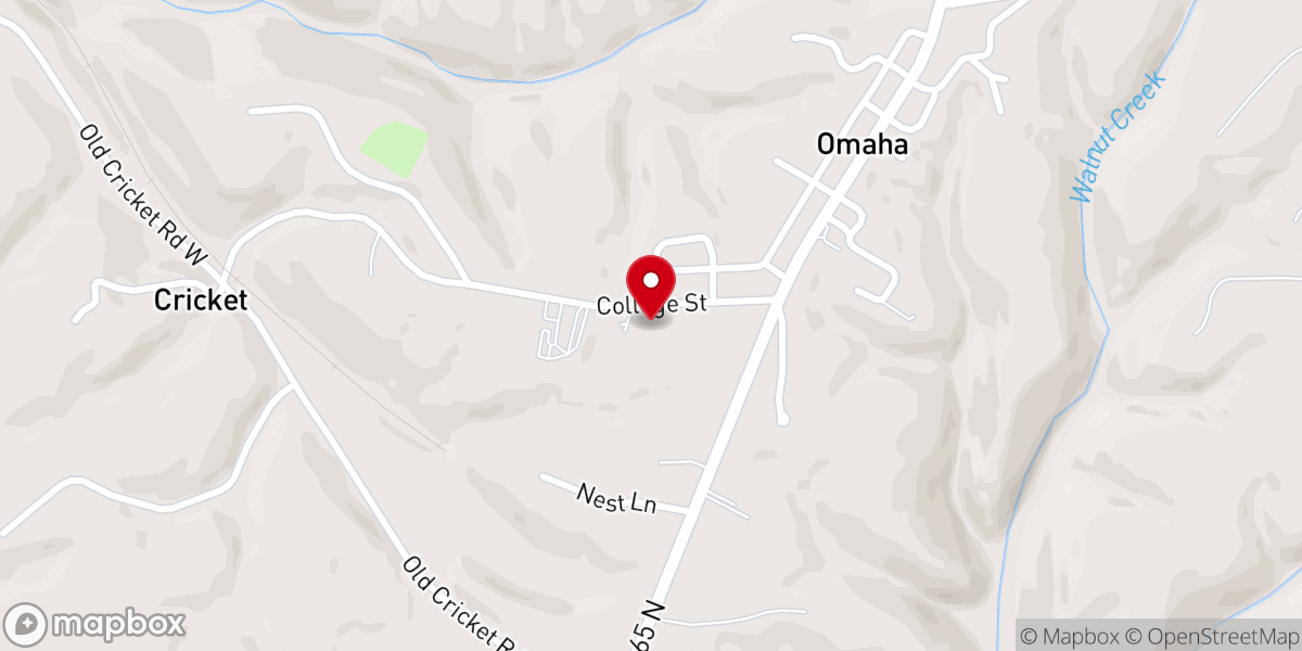 Map showing location of Emmanuel Baptist Church