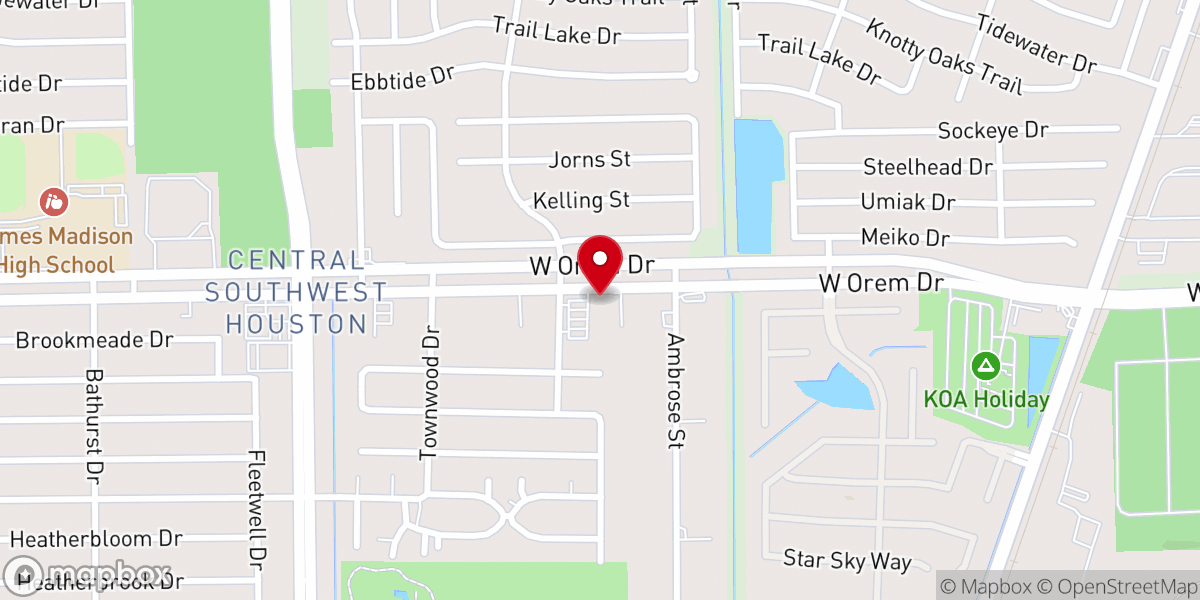 Map showing location of Greater Grace Houston