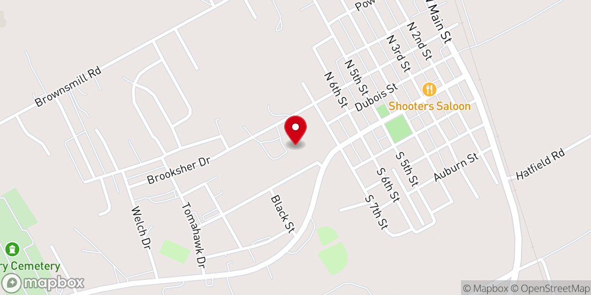 Map showing location of Sacred Heart Catholic Church
