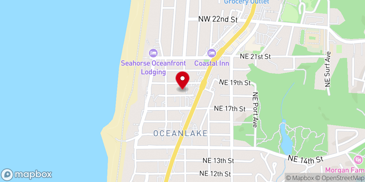 Map showing location of Lincoln City Nazarene Church