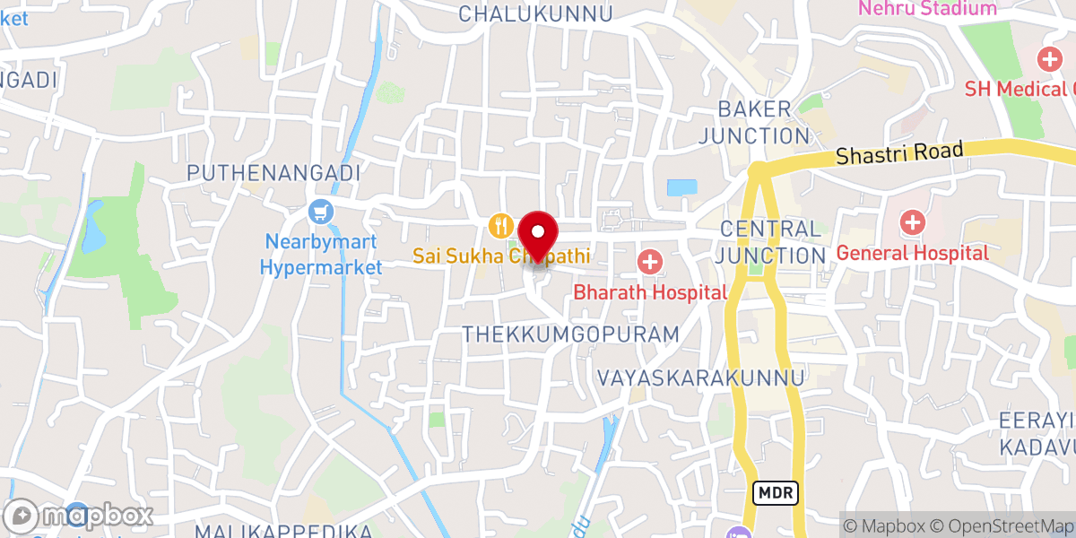 Map showing location of Kottayam Brethren Assembly