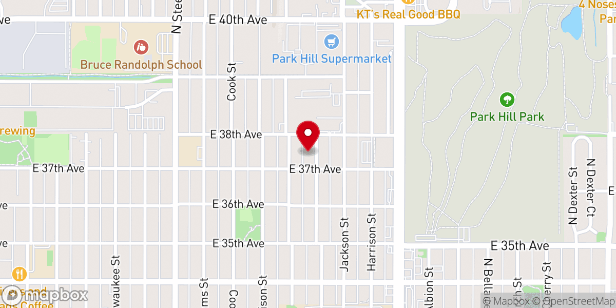 Map showing location of Paradise Missionary Baptist Church