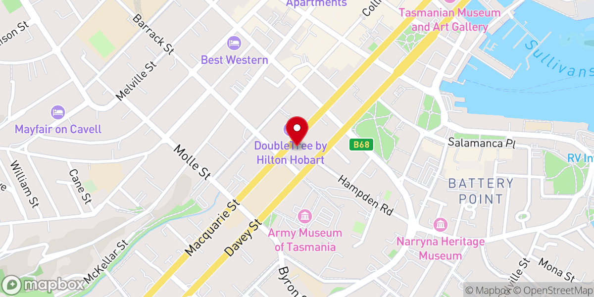 Map showing location of St. John's Presbyterian Church