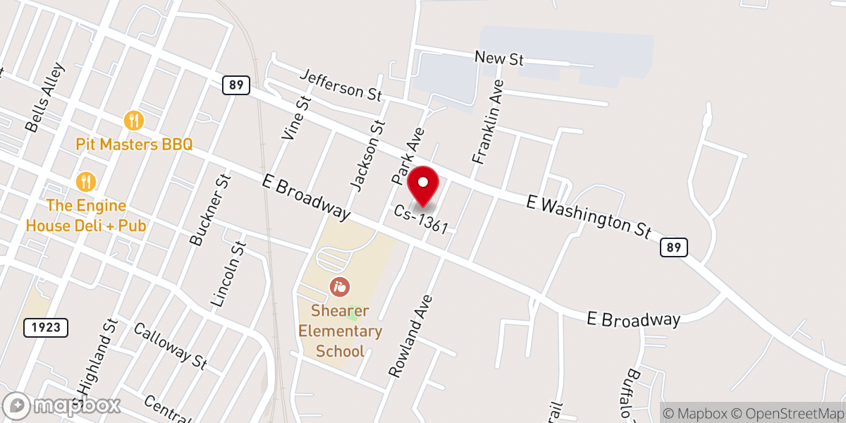 Map showing location of Winchester Wesleyan Church