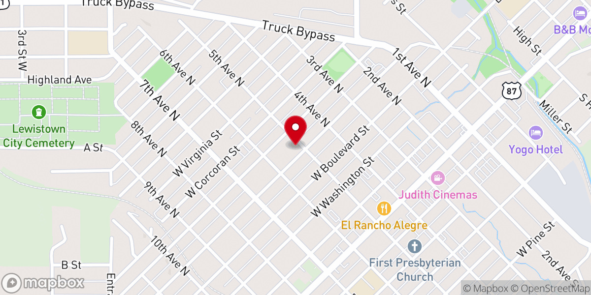 Map showing location of St. James Episcopal Church