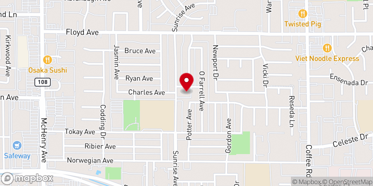 Map showing location of Cornerstone Community Church