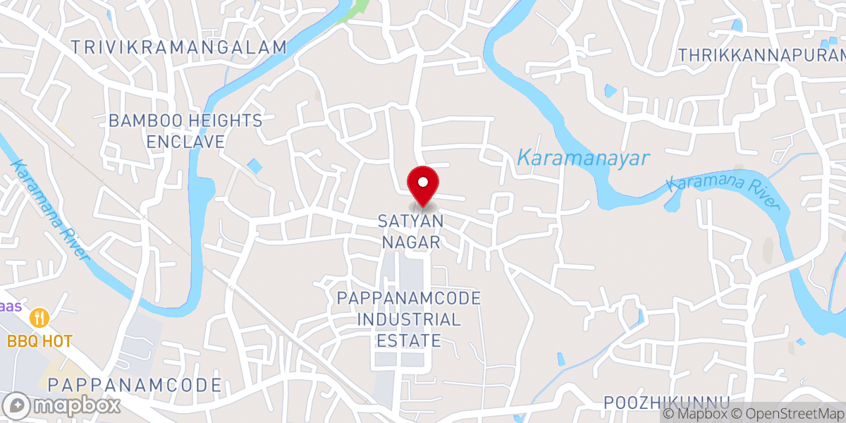 Map showing location of CSI Church Pappanamcode