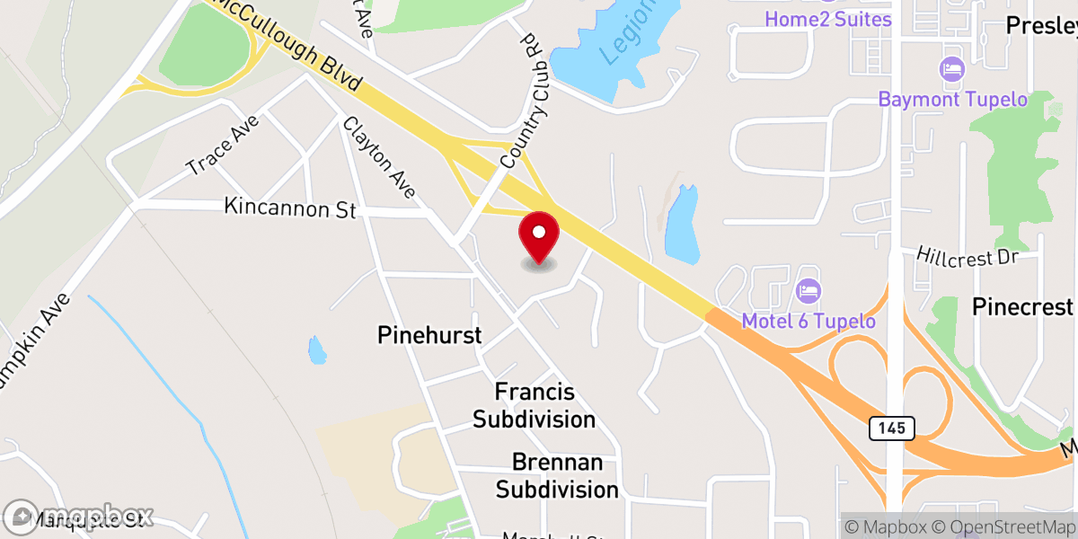 Map showing location of Holy Trinity Lutheran Church