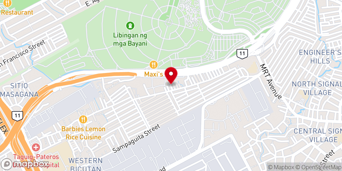 Map showing location of United Pentecostal Church - Western Bicutan Taguig