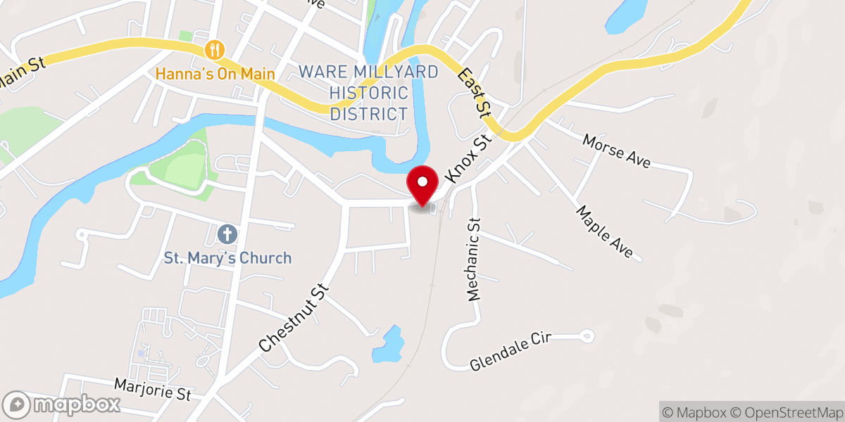 Map showing location of Holy Cross Polish Nat'l Catholic Church